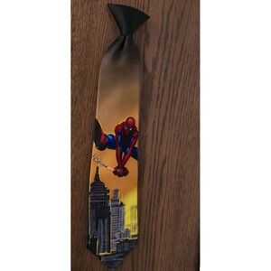 Vintage 2002 Spider-Man Movie Promotional Graphic Silk Necktie